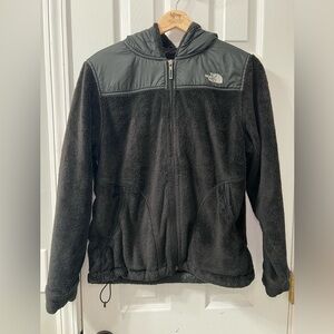 Northface Sherpa Fleece Full Zip Hoodie Women’s Medium Black Jacket